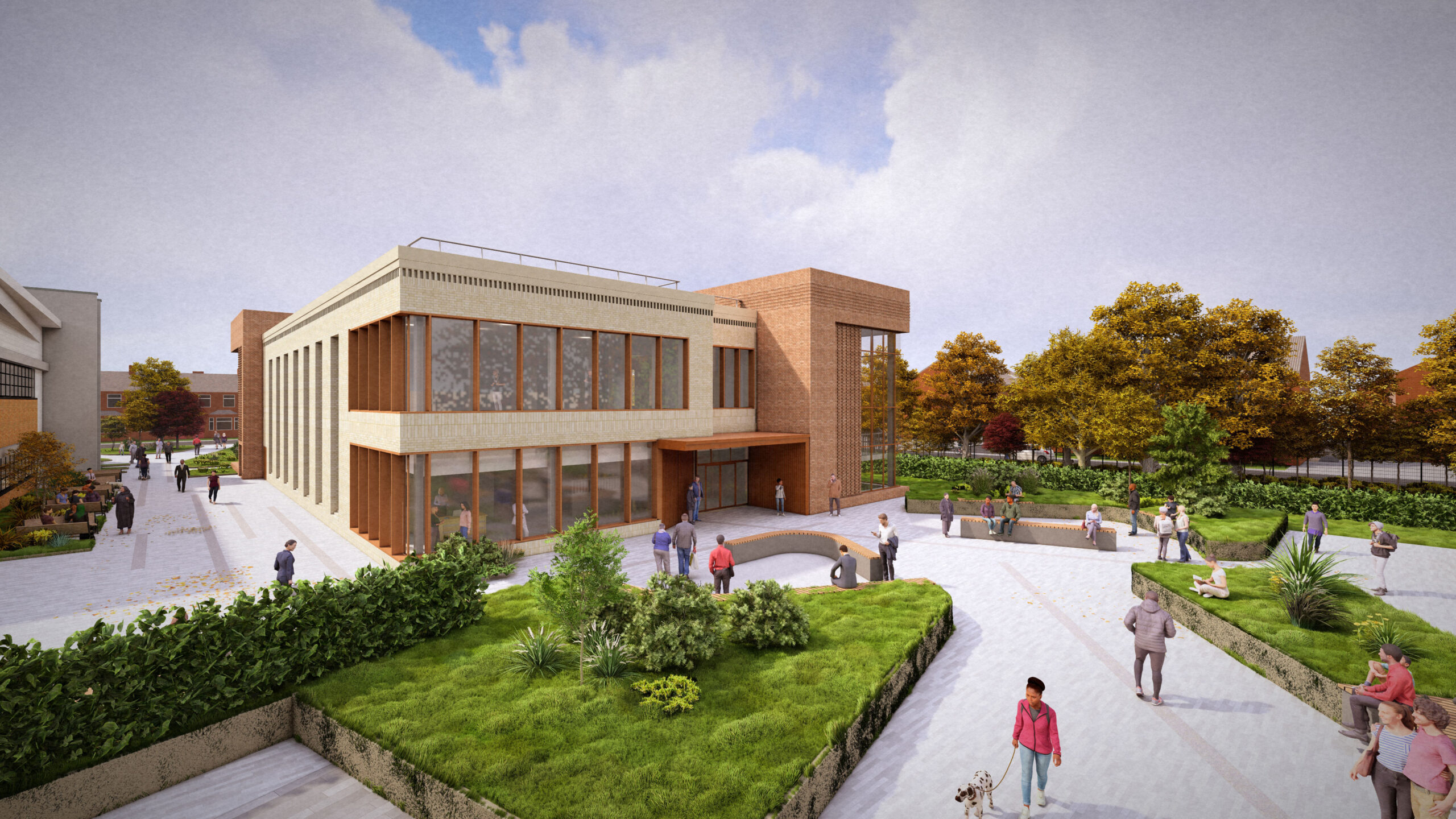 Architect’s impression of the new Community Diagnostic Centre at Withington Community Hospital