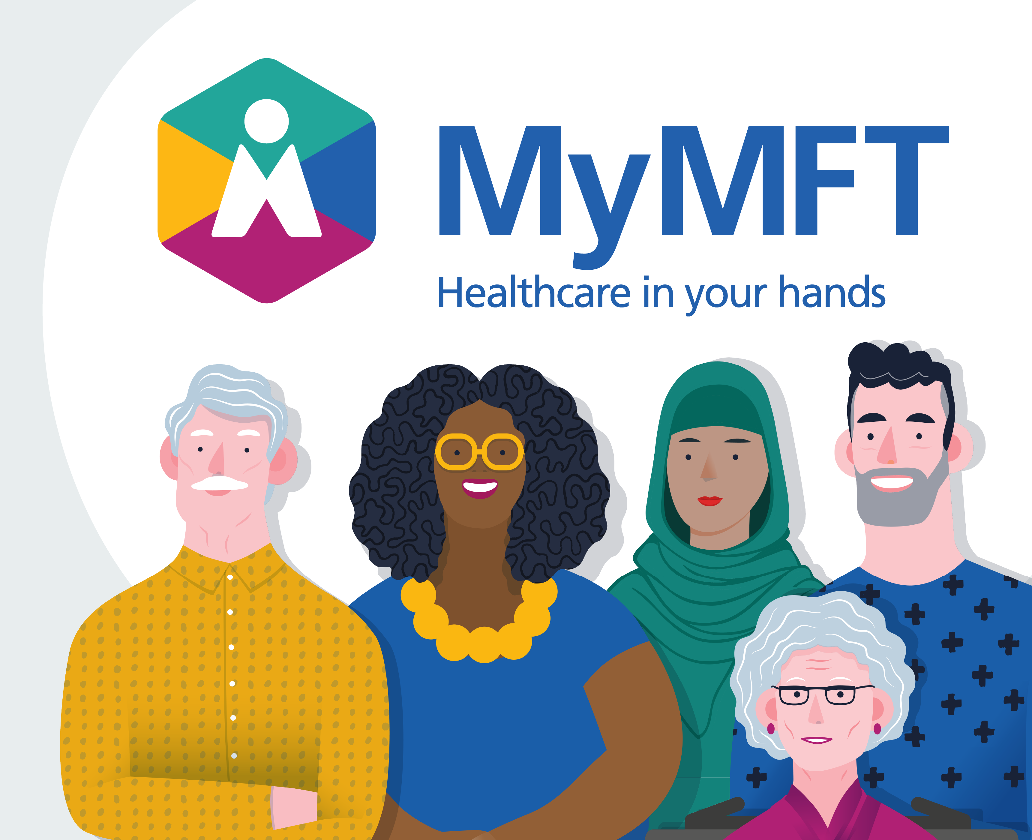 A patient using the MyMFT app on a phone